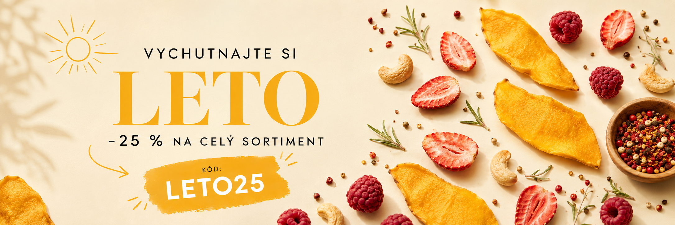 Letná akcia PRINOS -25 % na celý sortiment s kódom LETO25